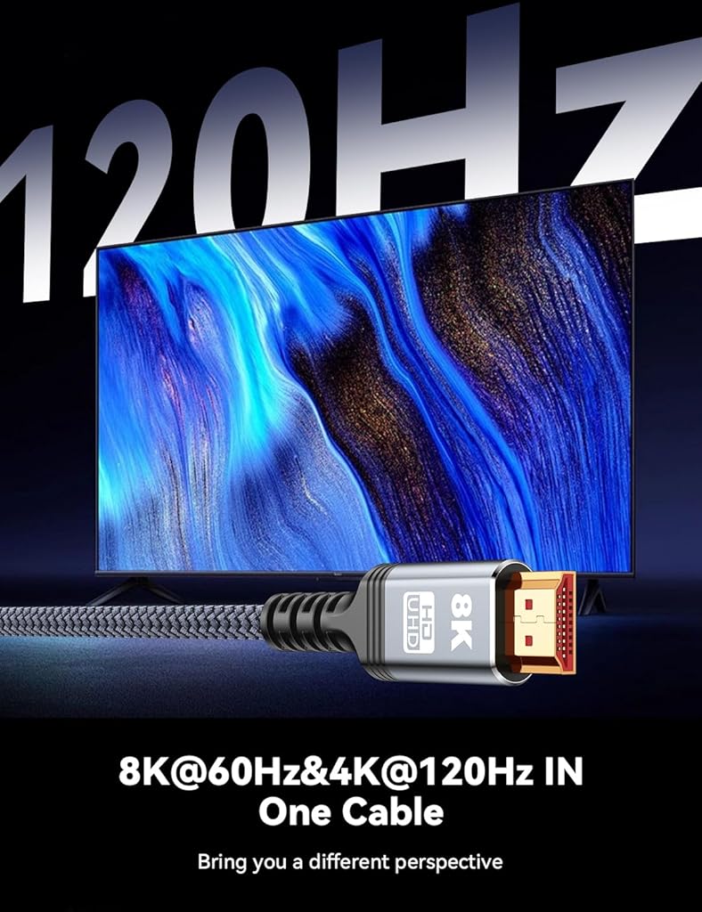 Verilux® HDMI Cable 48Gbps 6.6FT, Certified Ultra High Speed HDMI Cable Verilux® HDMI Cable 48Gbps 6.6FT, Certified Ultra High Speed HDMI Cable